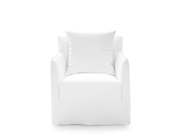 GHOST 05 - Armchair with armrests with removable cover (Request Info).