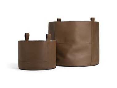 LEATHER BASKET - BASKET - Leather basket (Request Info).