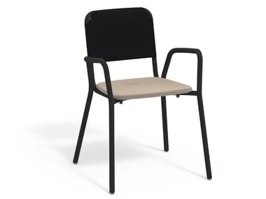 GUEST 001 - Chair in aluminum and resin with armrests (Request Info).