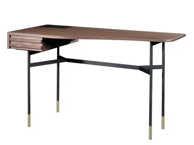 HARRI - Wood veneer secretary desk with drawers (Request Info).