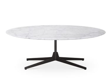 HEXA - Low oval marble coffee table (Request Info).