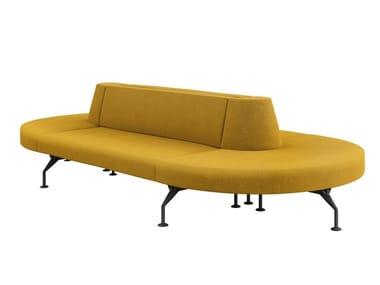 INTERCITY - Modular fabric bench with back (Request Info).