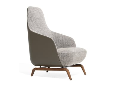 JANET - Bergere upholstered fabric armchair with armrests (Request Info).