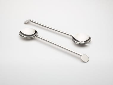 KURILI - Stainless steel salad serving set (Request Info).