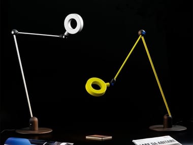 L'AMICA - LED with swing arm aluminium desk lamp (Request Info).