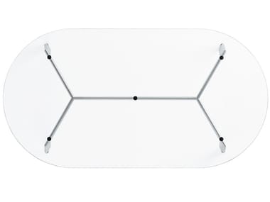 LINK - Oval glass and steel table (Request Info).