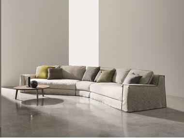LOLL COMP. 10 - Sectional curved sofa with removable cover (Request Info).