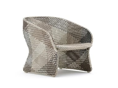 MAAT - Synthetic fibre garden armchair with armrests by Varaschin