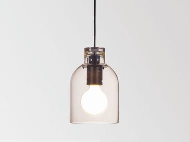 MANTELLO GLASS E27 - Blown glass pendant lamp (Request Info).