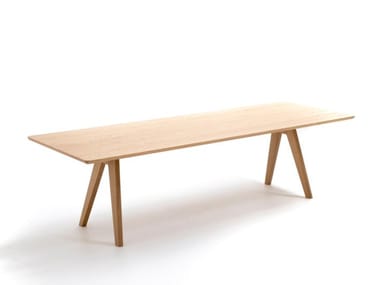 MATHILDA - Rectangular solid wood and MDF table (Request Info).