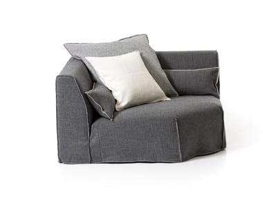 MORE 21AN - Corner fabric armchair with armrests (Request Info).