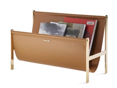 Magazine rack - Tanned leather magazine rack (Request Info).