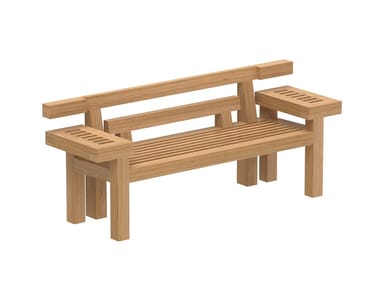 NARA - Teak garden bench with armrests (Request Info).