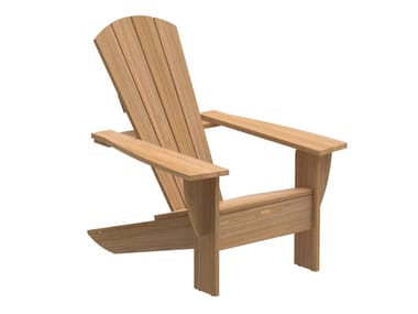NEW ENGLAND - Teak deck chair with armrests (Request Info).