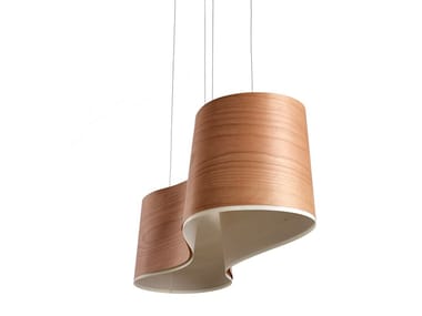 NEW WAVE - Handmade wood veneer pendant lamp (Request Info).