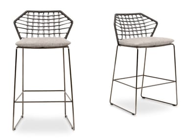 NEW YORK SOLEIL - High fabric garden stool (Request Info).