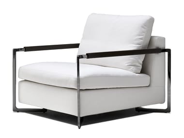 NO LOGO LIGHT - Fabric armchair with armrests (Request Info).