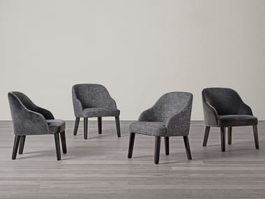 ODETTE DUE LOUNGE - Fabric easy chair with armrests (Request Info).