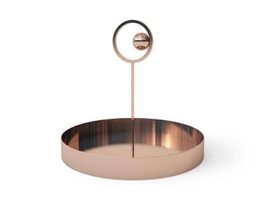 OFF THE MOON - Round brass tray (Request Info).