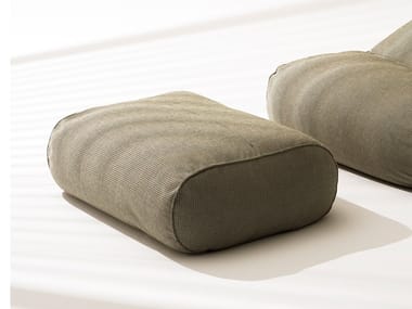 ONDA - Rectangular fabric garden pouf (Request Info).