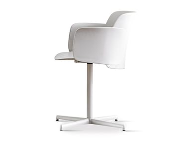 PAPER - Polypropylene chair with 4-spoke base with armrests (Request Info).