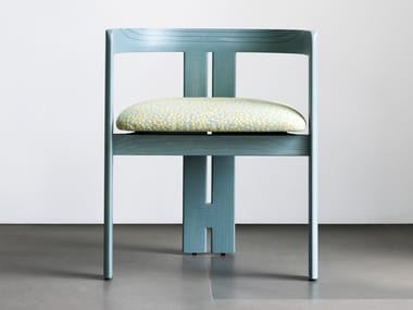 PIGRECO - Wooden chair with integrated cushion (Request Info).