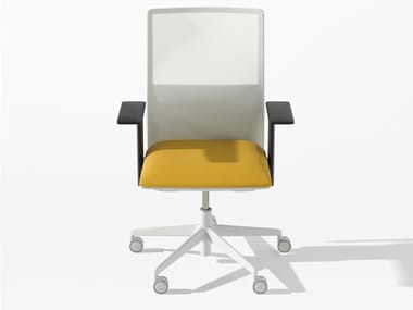 PLANESIT - Swivel fabric office chair with castors with 5-Spoke base (Request Info).