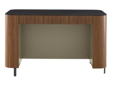 POSTMODERNE - Rectangular wood veneer writing desk (Request Info).