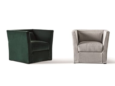 QUEEN - Fabric armchair with removable cover with armrests (Request Info).