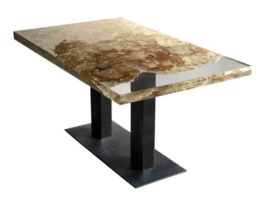 RAPOLANO - Rectangular rapolano travertine dining table (Request Info).