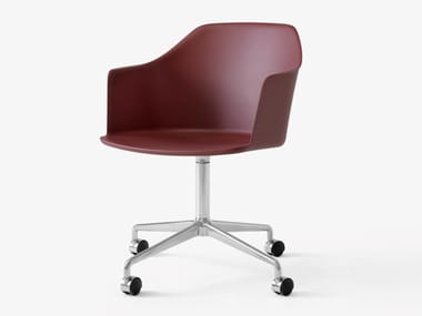 RELY HW48 - Polypropylene office chair with castors with 4-Spoke base (Request Info).
