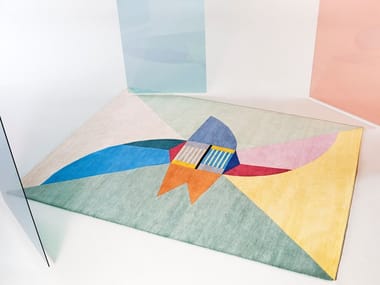 NELLO SPAZIO - Handmade rectangular wool rug (Request Info).