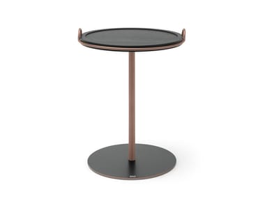 ROLF BENZ 922 - Round solid wood high side table (Request Info).