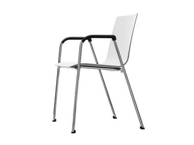 S 260 F - Stackable plastic training chair with armrests (Request Info).