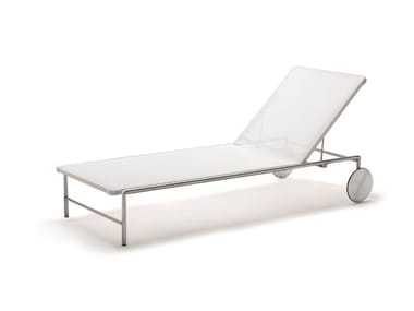 SALE - Fabric sun lounger with castors (Request Info).
