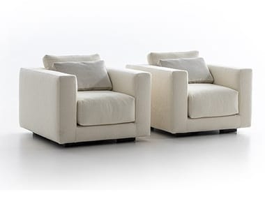 SALON NAN? - Fabric armchair with removable cover with armrests (Request Info).
