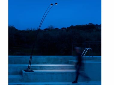 SAMPEI OUTDOOR - LED glass-fibre and metal garden floor lamp (Request Info).