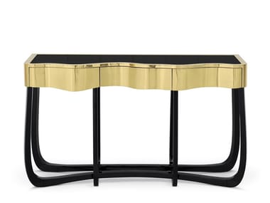 SINUOUS - Mahogany console table with drawers (Request Info).