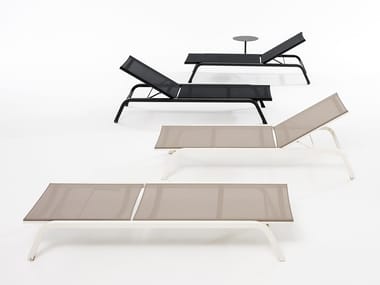 SURFER 001 - Reclining aluminum and batyline garden lounger (Request Info).