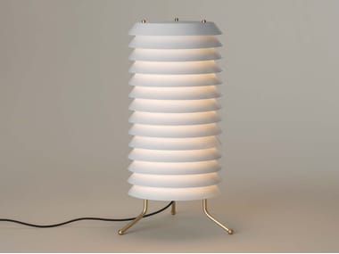 MAIJA - LED floor lamp with dimmer with metallic lampshade (Request Info).