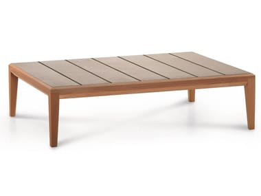 TEKA - Low teak garden side table (Request Info).