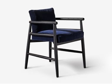TERESINA - Upholstered fabric chair with armrests.