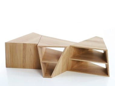 VARAN - Modular side table with integrated magazine rack (Request Info).