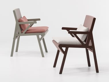 VIEQUES - Fabric garden chair with armrests (Request Info).