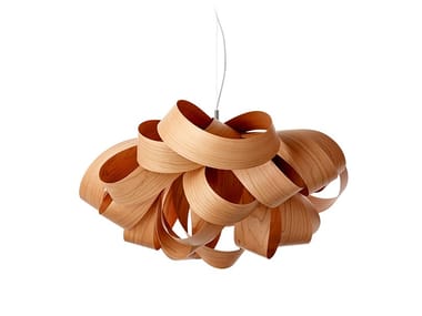 AGATHA SMALL - Handmade wood veneer pendant lamp (Request Info).