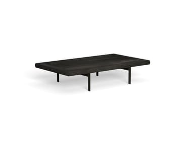 ALLURE - Low rectangular wooden garden side table (Request Info).