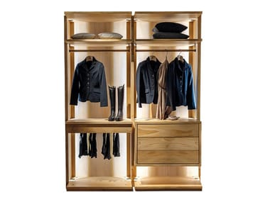AVANT OPEN - Walk-in closet made of blockboard and solid wood (Request Info).