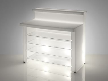 BREAK LINE - Illuminated outdoor polyethylene bar counter (Request Info).