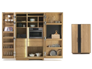 CAMBUSA COOK/JUMBO - Multifunctional storage unit in blockboard and solid wood (Request Info).