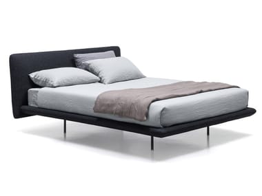 CLAPIS - Fabric double bed with upholstered headboard (Request Info).